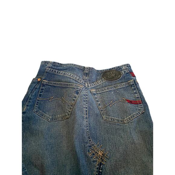 Parasuco Ergonomic Jeans Women's Blue Y2K 2000s 90s Denim A-line Skirt Size 2 - Picture 7 of 7